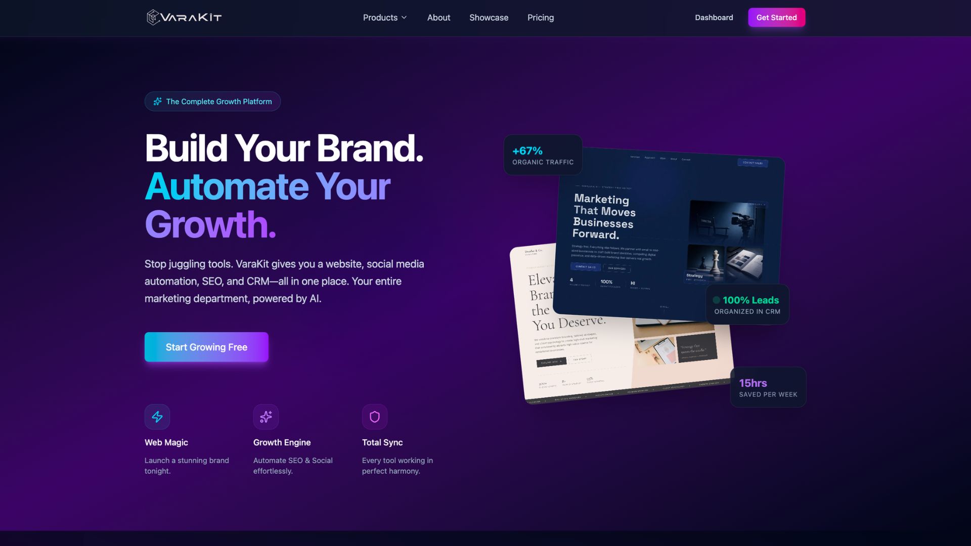 VaraKit platform dashboard